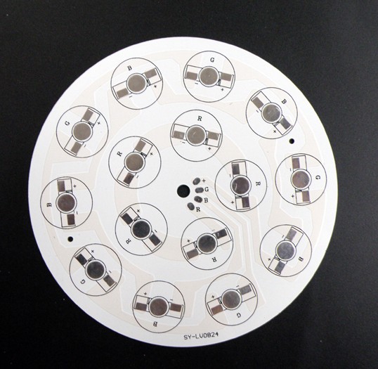 (image for) 15W RGB LED High Power Aluminum Plate 5 Series Connections Common Anode Diameter 120mm Underground Light Aluminum Plate